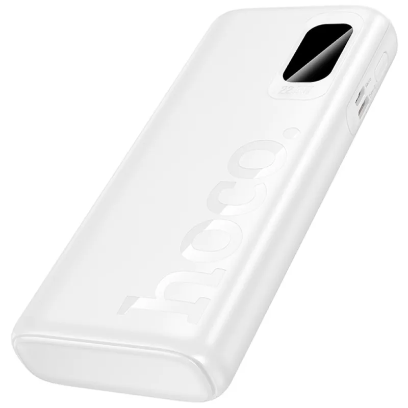 Портативний ЗП Power Bank Hoco J158 Pro Runner 22.5W+PD20W 10000 mAh – White. Фото 2 з 2