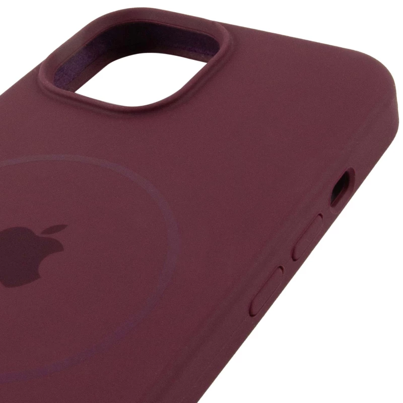 Чохол Silicone Armor Max with MagSafe для Apple iPhone 15 (6.1") – Бордовий / Plum. Фото 5 з 6