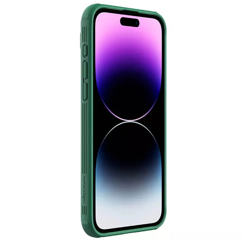 Карбована накладка Nillkin Pro зі шторкою для камери на Apple iPhone 15 Pro (6.1") – Deep Green. Фото 4 з 6