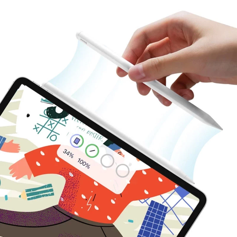 Стилус Baseus Smooth Writing 2 Series Dual Charging (Active version) (SXBC080102) – White. Фото 5 з 6