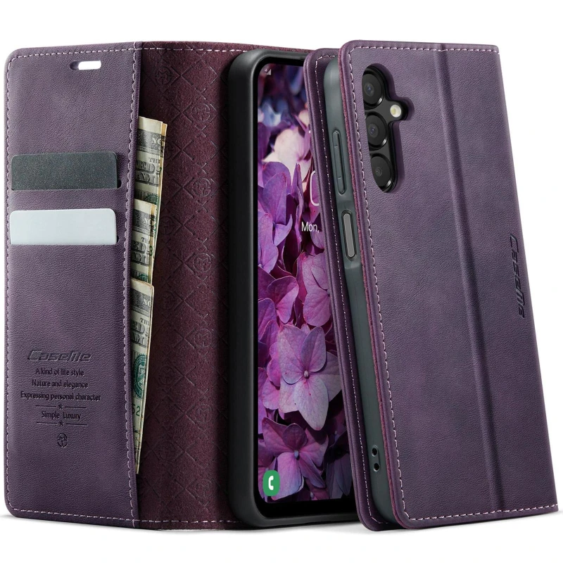 Шкіряний чохол-книжка CaseMe Velvet Matte для Samsung Galaxy A16 4G/5G – Purple. Фото 2 з 5