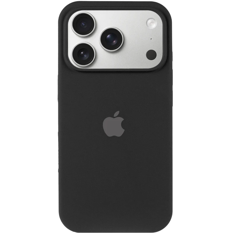 Чехол Silicone Case (AA) Logo with MagSafe для Apple iPhone 17 Pro Max (6.9") – Черный / Black. Фото 3 из 7
