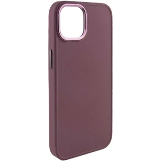 TPU чохол Bonbon з металевими кнопками на Apple iPhone 13 Pro Max (6.7") — Бордовий / Plum