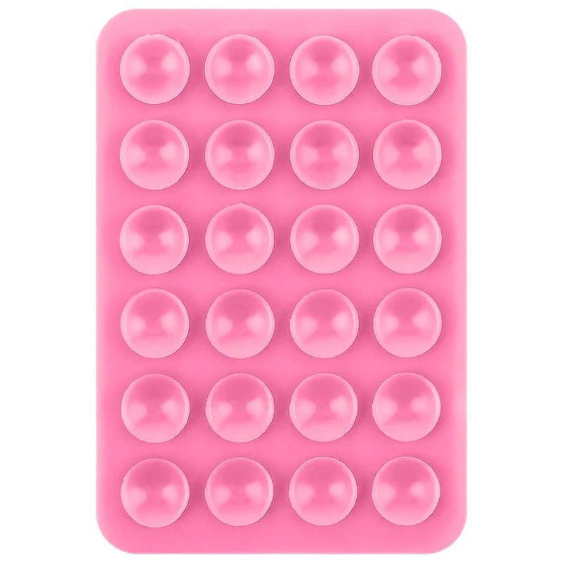 Держатель-присоска для телефона Double Side Silicone 80*55мм – Pink. Фото 1 из 2