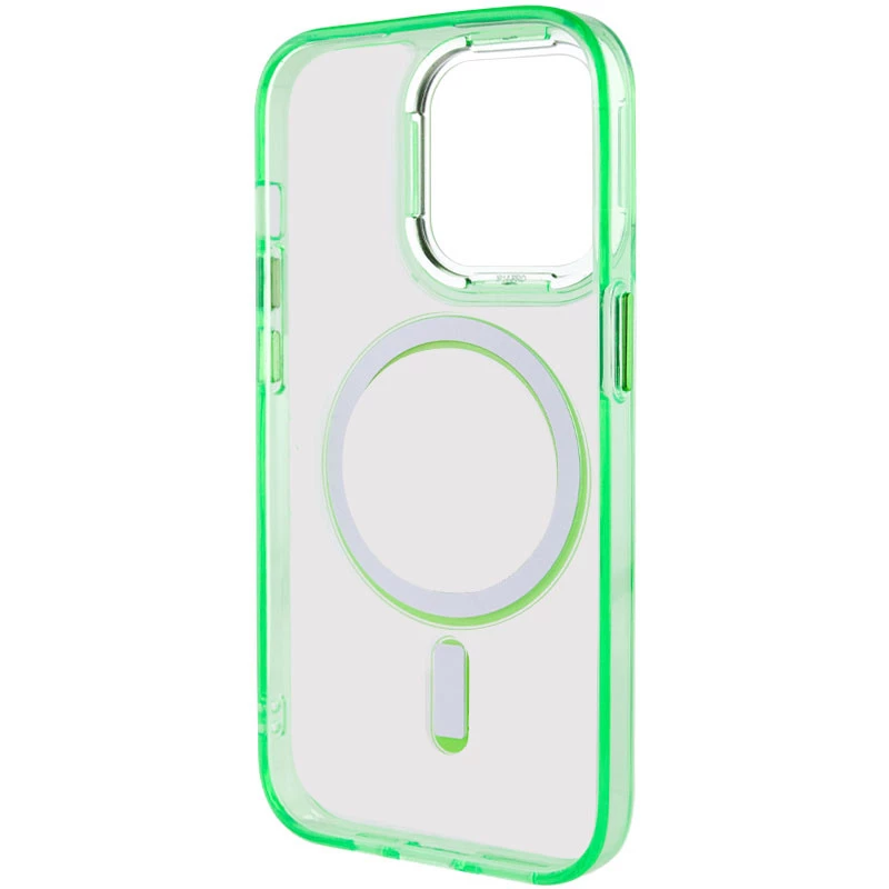 Силіконовий чохол Iris с MagSafe на Apple iPhone 14 Pro (6.1") – Салатовий. Фото 5 з 8