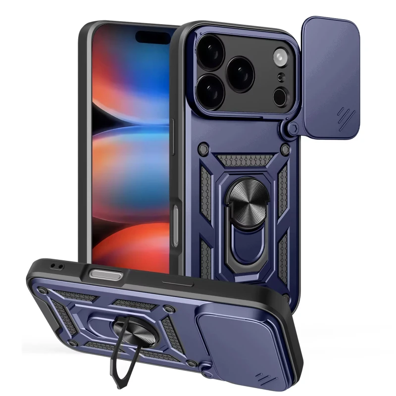 Удароміцний чохол Ummi Camshield Serge Ring (in box) для Apple iPhone 17 Pro (6.3") – Синій / Navy. Фото 1 з 1