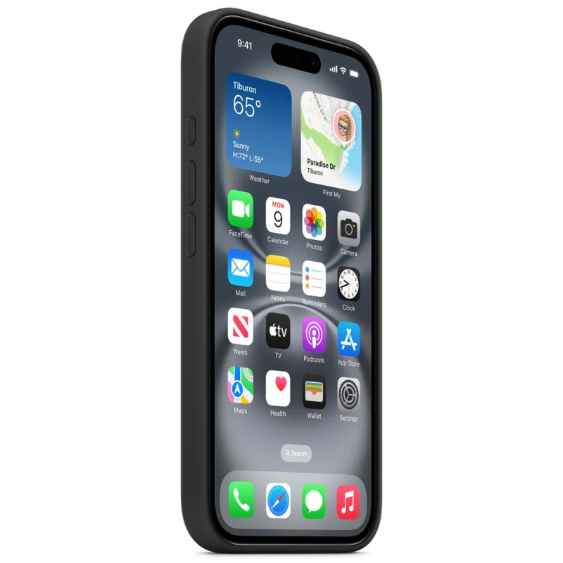 Чохол Silicone case (AAA) with Magsafe and Animation для Apple iPhone 17 Pro Max (6.9") – Black. Фото 2 з 2