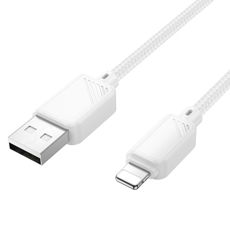 Дата кабель Hoco X113 Beneficio USB to Lightning (1m) – White. Фото 2 з 3