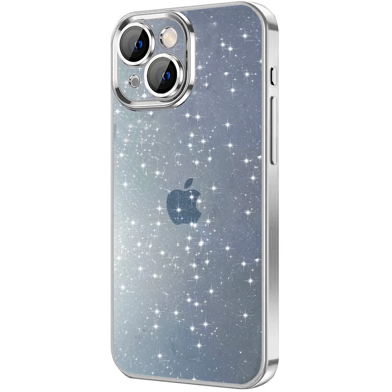 

TPU+PC чохол з блискітками на Apple iPhone 15 (6.1") (silver)