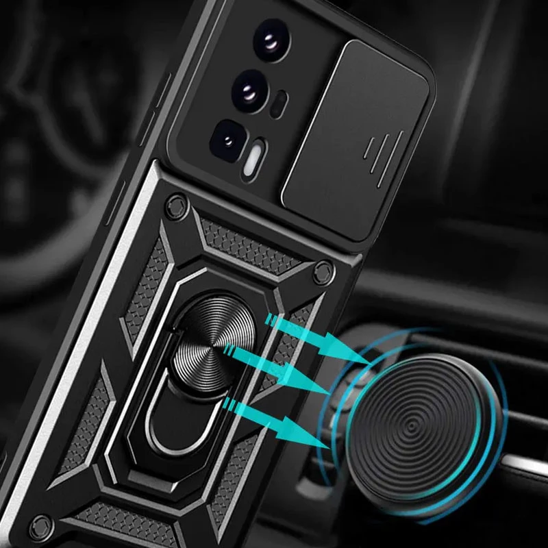 Протиударний чохол Serge Ring з захистом камери на Xiaomi Redmi K60 / K60 Pro – Чорний. Фото 2 з 5