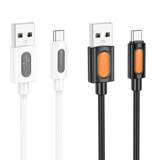 Дата кабель Borofone BX114 Structure USB to MicroUSB 2.4A (1m) фото 1 з 1