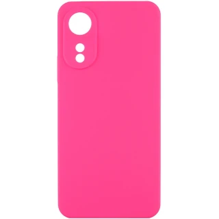 Чохол Silicone Case Lakshmi Premium із закритою камерою для Oppo A78 4G — Рожевий / Barbie pink