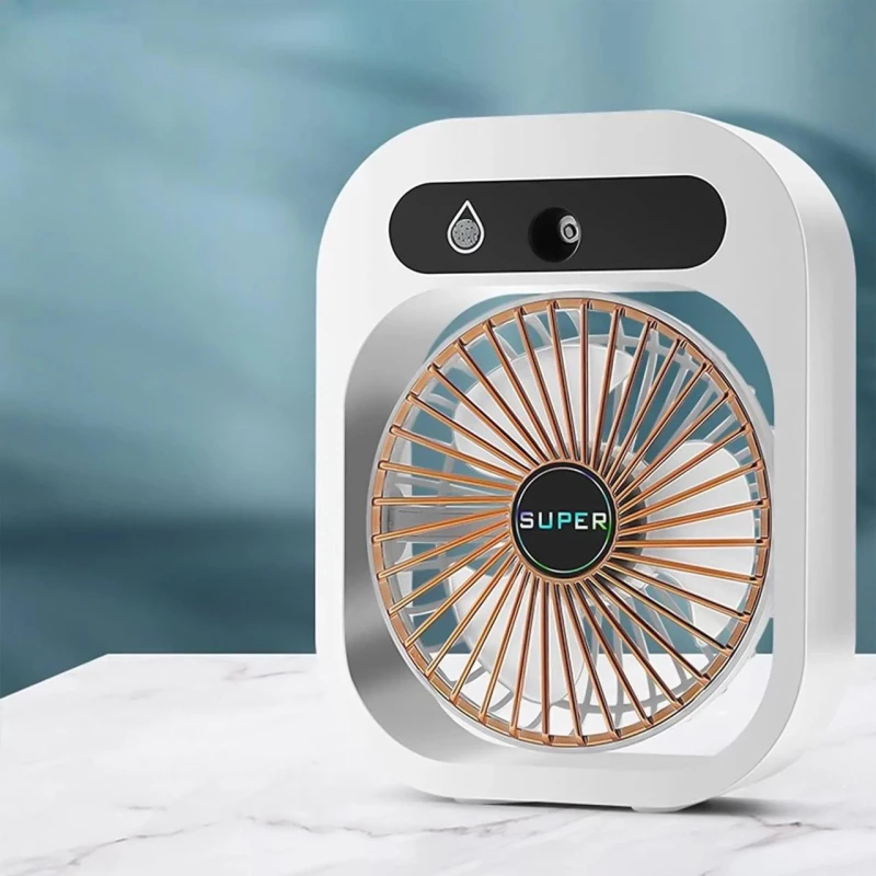 Настільний вентилятор Q8 з водяним охолодженням 1200 mAh – White. Фото 4 з 4