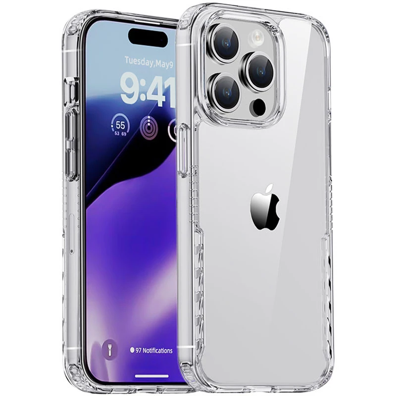 

Ребристий силіконовий чохол на Apple iPhone 13 Pro (6.1") (Clear)