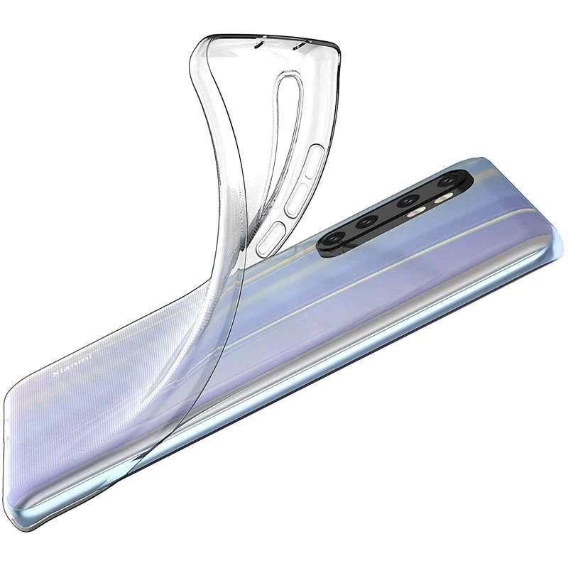 Ультратонкий силиконовый чехол 1 мм для Xiaomi Mi Note 10 Lite – Бесцветный (прозрачный). Фото 2 из 6