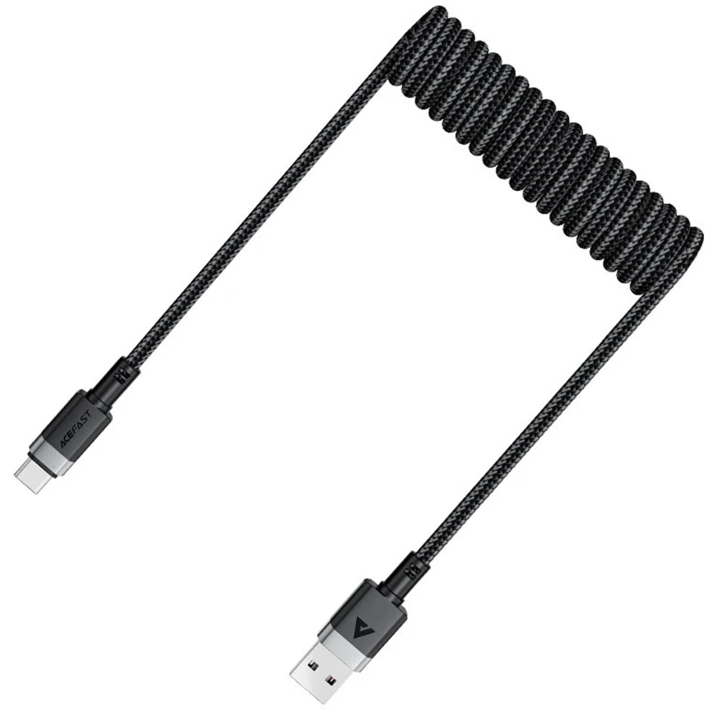 Дата кабель Acefast C14-04 USB to Type-C 3A (1.2m) – Black. Фото 3 з 6