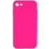 Чехол Silicone Case Square L с защитой камеры для Apple iPhone SE (2020) – Розовый / Barbie pink. Фото 1 из 1