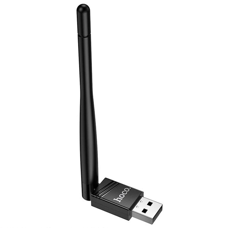 WiFi адаптер Hoco HI37 WiFi4 USB External Antenna 150Mbps – Black. Фото 2 з 6