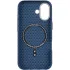 Чехол TPU+PC KVZV Triangular Pattern with Magnetic Fit для Apple iPhone 17 (6.3") – Blue. Фото 5 из 7