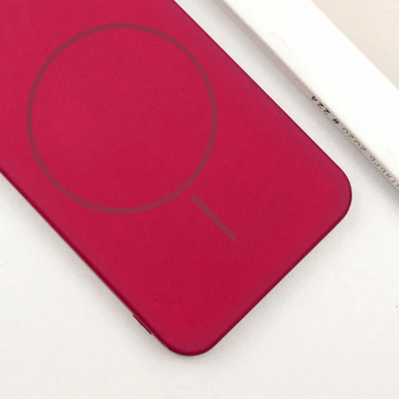 Чохол Silicone Cover Lakshmi Full Camera (AA) with Magnetic Fit для Samsung Galaxy S24 FE – Червоний / Rose Red. Фото 5 з 7
