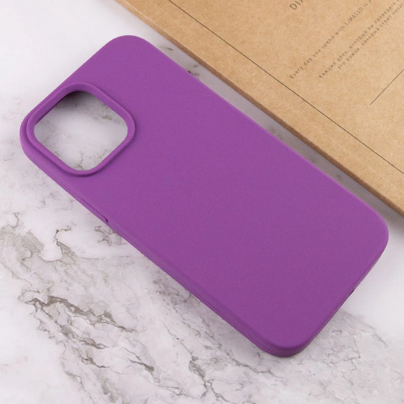 Чехол с закрытым низом Silicone Case для Apple iPhone 15 Pro Max (6.7") – Фиолетовый / Grape. Фото 4 из 4