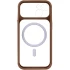 Чохол TPU GETMAN Moon Clear with MagSafe для Apple iPhone 15 (6.1") – Brown. Фото 4 з 6