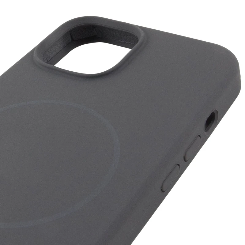 Чохол Silicone Armor Max no logo with MagSafe для Apple iPhone 12 (6.1") – Сірий / Dark Gray. Фото 5 з 6
