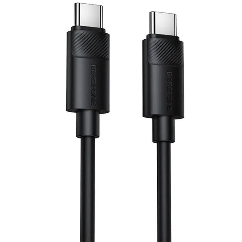Дата кабель Borofone BX123 Leya Type-C to Type-C 60W (1m) – Black. Фото 1 з 5