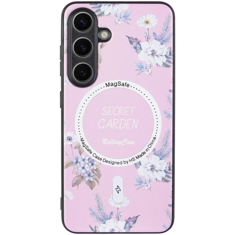 TPU+PC чохол Secret Garden with MagFit для Samsung Galaxy S24 – Pink. Фото 6 з 12