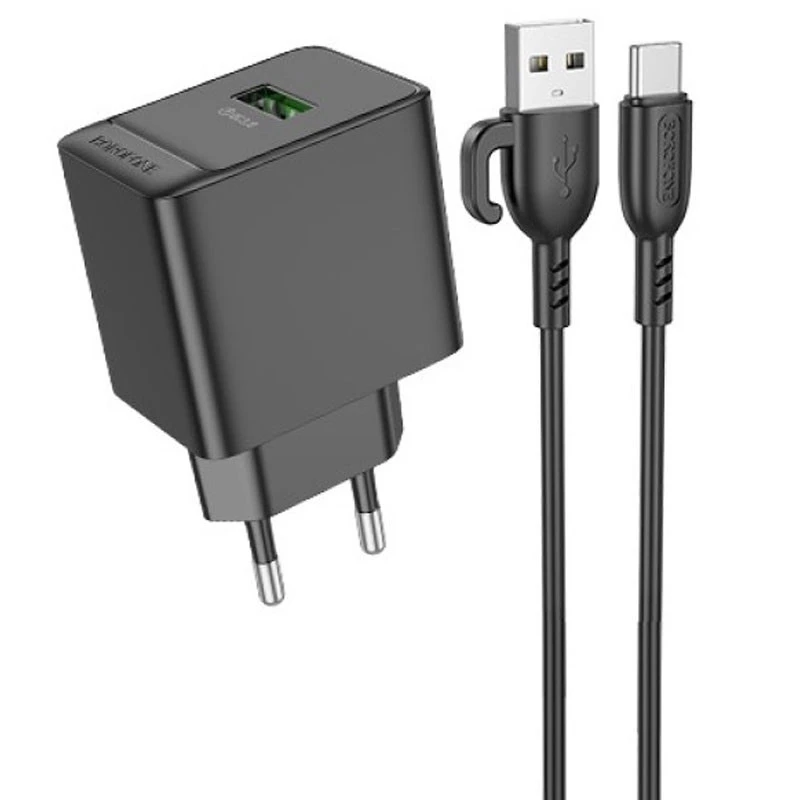 

МЗП Borofone BAS12A Erudite QC3.0 + Type-C (Black)