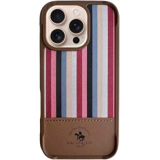 Кожаный чехол Polo Santa Barbara Isaac для Apple iPhone 16 Pro — Champagne gold