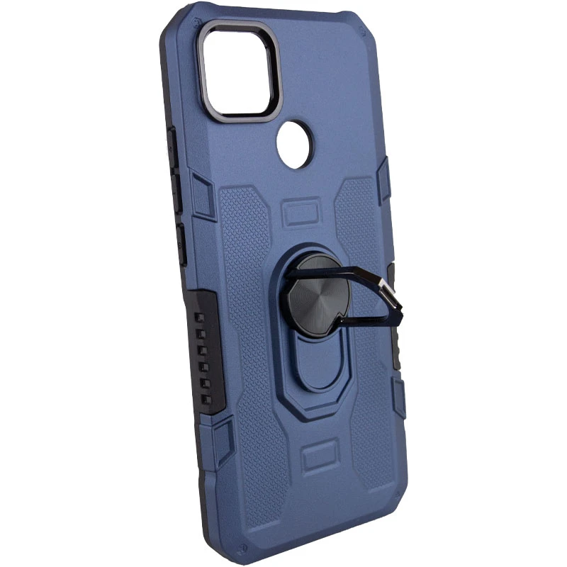 Противоударный чехол Military с подставкой-кольцом для Xiaomi Redmi 9C – Синий. Фото 4 из 6