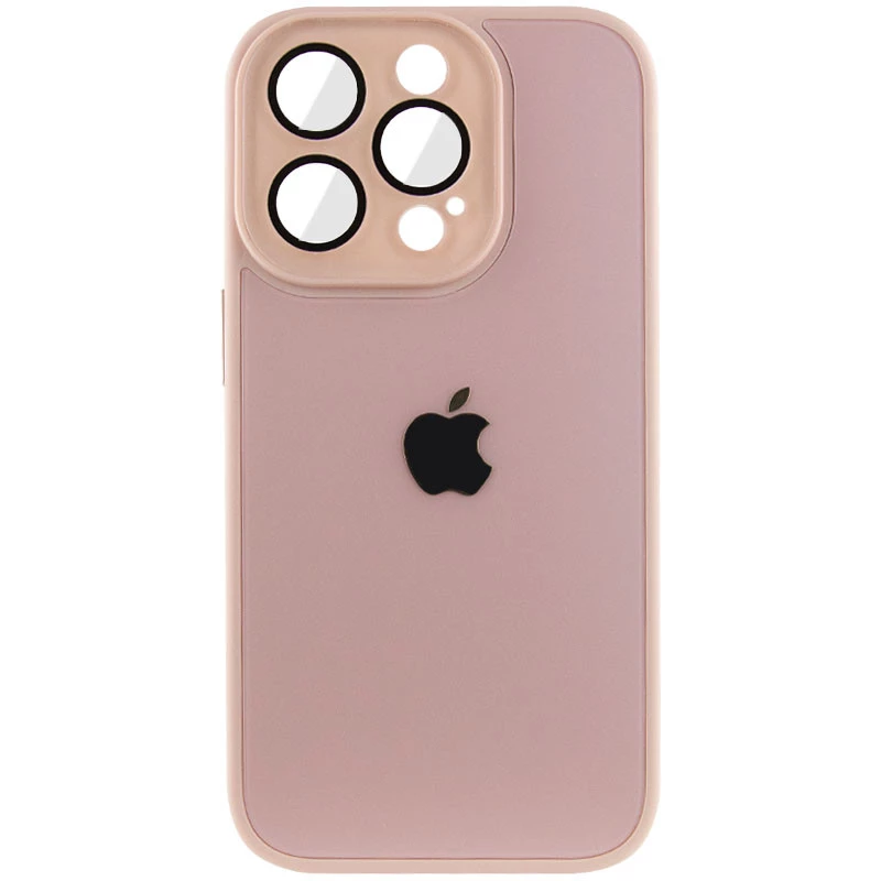 

Силіконовий сапфіровий чохол з скляною поверхнею на Apple iPhone 14 Pro (6.1") (Рожевий / Pink Sand)