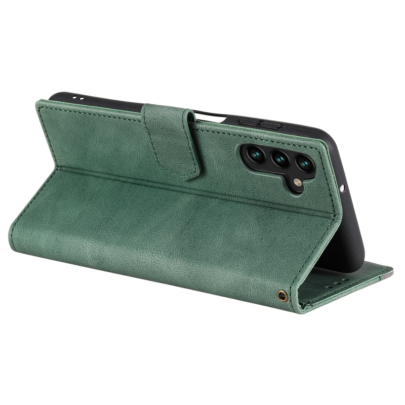 Шкіряний чохол-книжка Maverick Cover для Samsung Galaxy A56 5G – Green. Фото 4 з 5