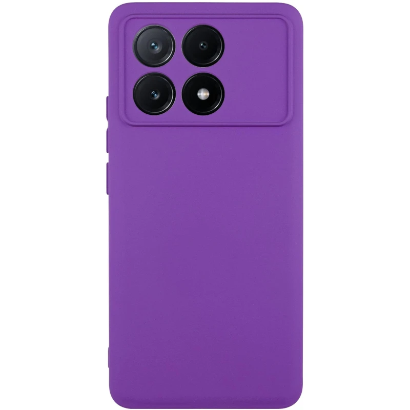 Цветной силиконовый чехол GETMAN с закрытой камерой на Motorola Moto G15 Power – Фиолетовый / Purple. Фото 1 из 1