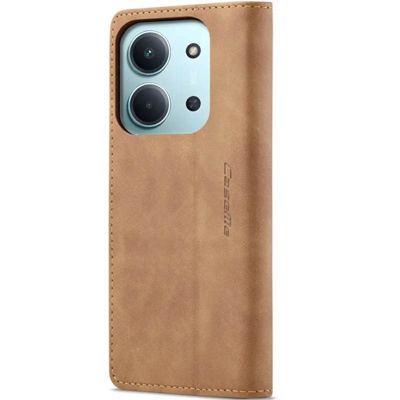 Шкіряний чохол-книжка CaseMe Velvet Nubuck для Xiaomi Poco C85 (Global) – Brown. Фото 5 з 5