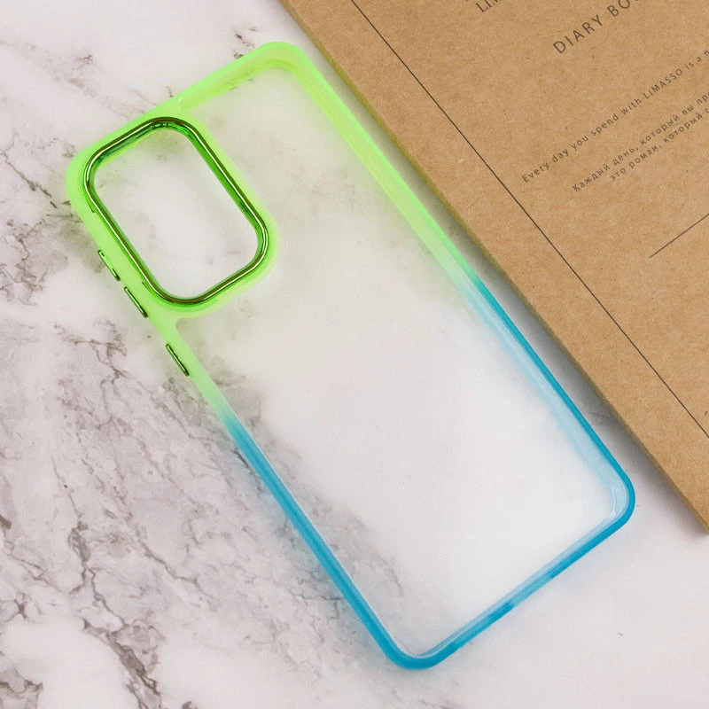 Силиконовый чехол фреш для Motorola Moto E13 – Бирюзовый / Лимонный. Фото 3 из 4