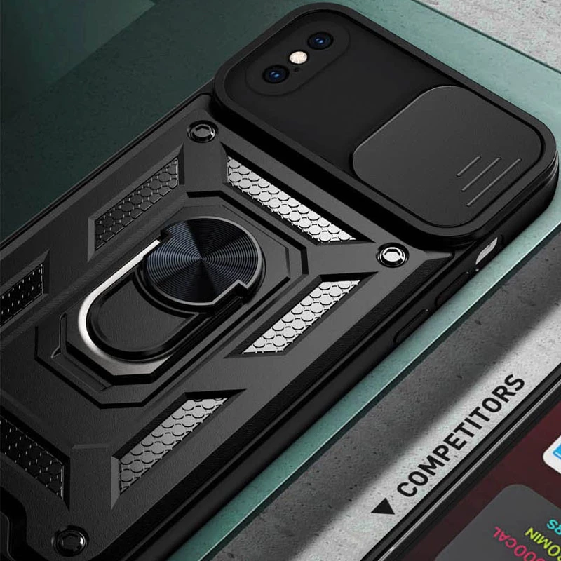 Ударопрочный чехол Serge Ring с защитой камеры для Apple iPhone XS Max (6.5") – Черный. Фото 3 из 5