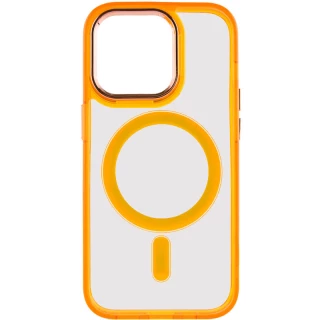 Силіконовий чохол Iris с MagSafe на Apple iPhone 14 Pro (6.1") — Помаранчевий