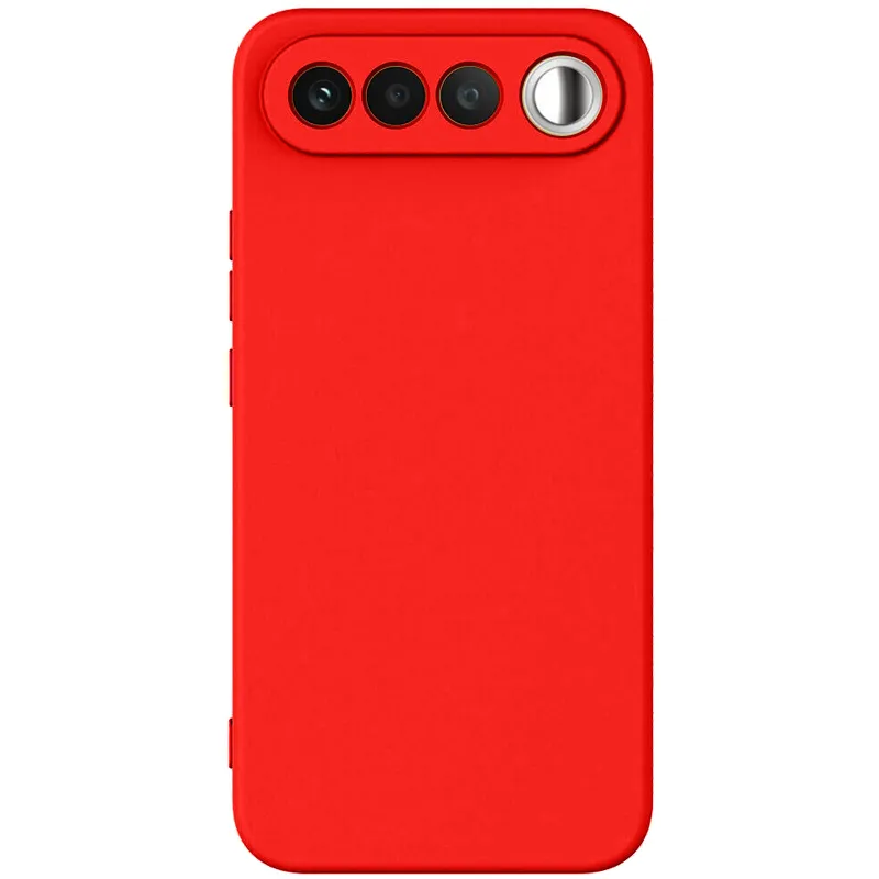Цветной силиконовый чехол GETMAN с закрытой камерой на Realme 16 5G – Красный / Dark Red. Фото 1 из 1