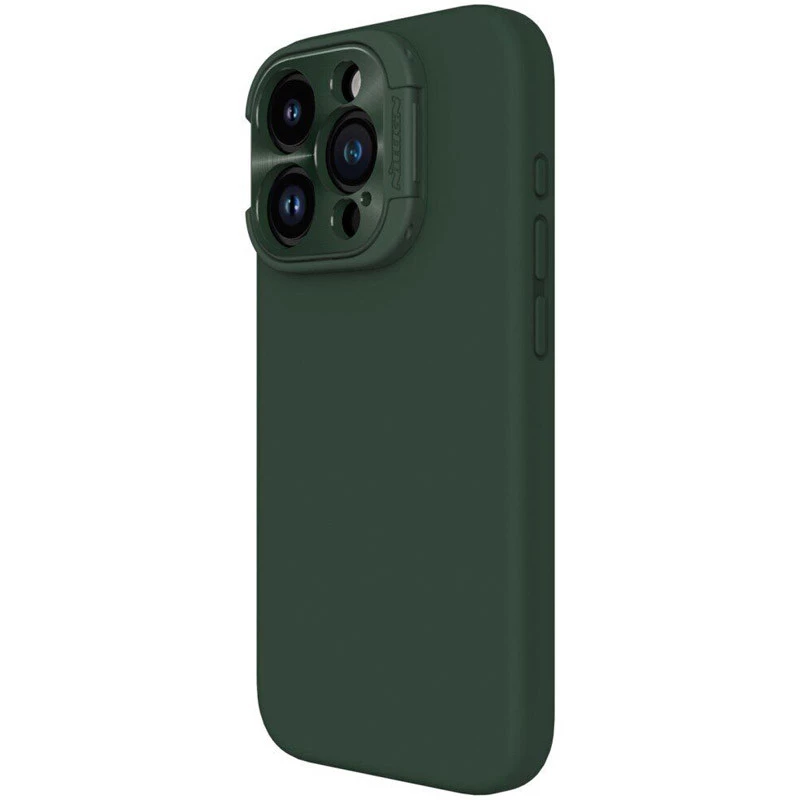 Чохол Nillkin Silicone LensWing Magnetic з закритою камерою на Apple iPhone 15 Pro (6.1") – Зелений / Green. Фото 2 з 4