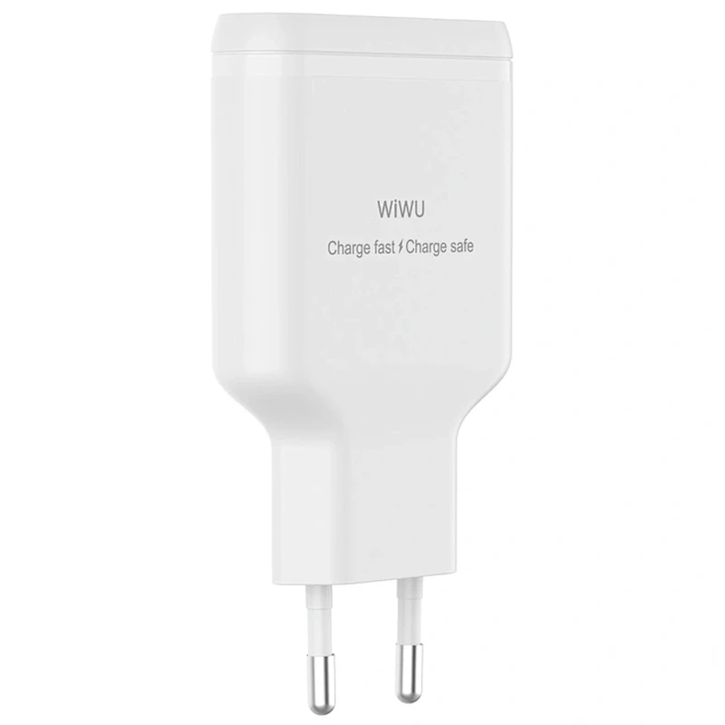 СЗУ WIWU G034 Essen PD45W GaN (2USB-C) – White. Фото 3 из 6