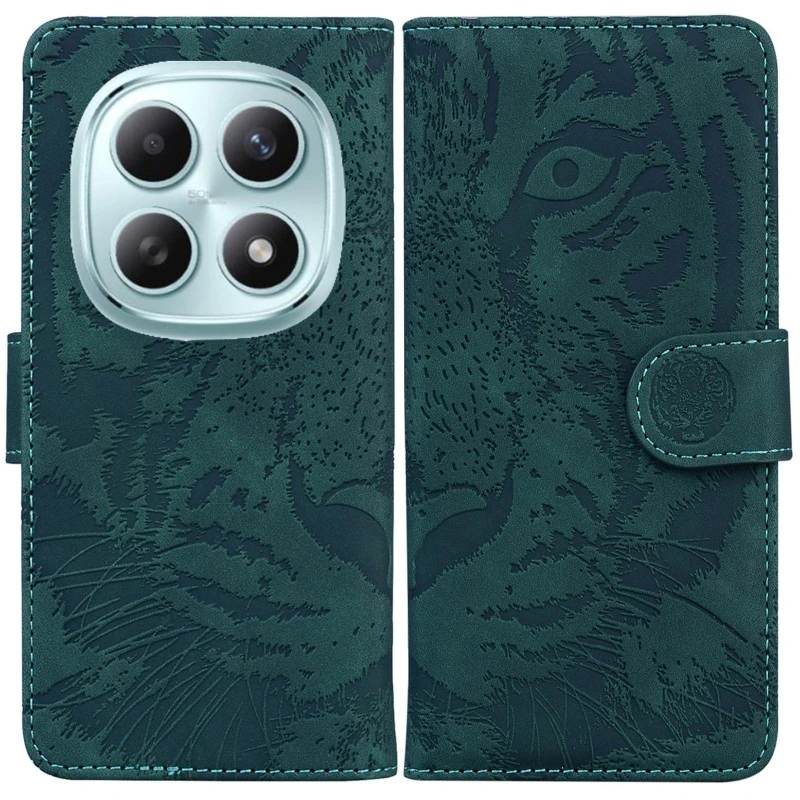 Шкіряний чохол-книжка Tiger для Xiaomi Redmi Note 15 4G/5G (EU) – Green. Фото 6 з 7