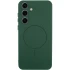 Силіконовий чохол Lakshmi MagFit з захистом камери для Samsung Galaxy S24 FE – Зелений / Dark green. Фото 2 з 11