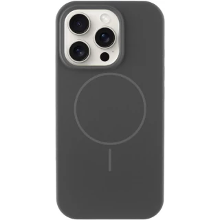 Чехол Silicone Armor Max не logo with MagSafe для Apple iPhone 12 (6.1") — Серый / Dark Gray