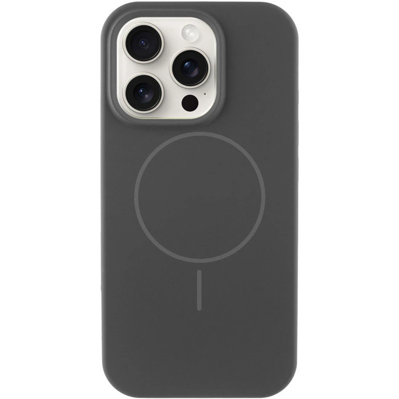 Чохол Silicone Armor Max no logo with MagSafe для Apple iPhone 12 (6.1") – Сірий / Dark Gray. Фото 1 з 6