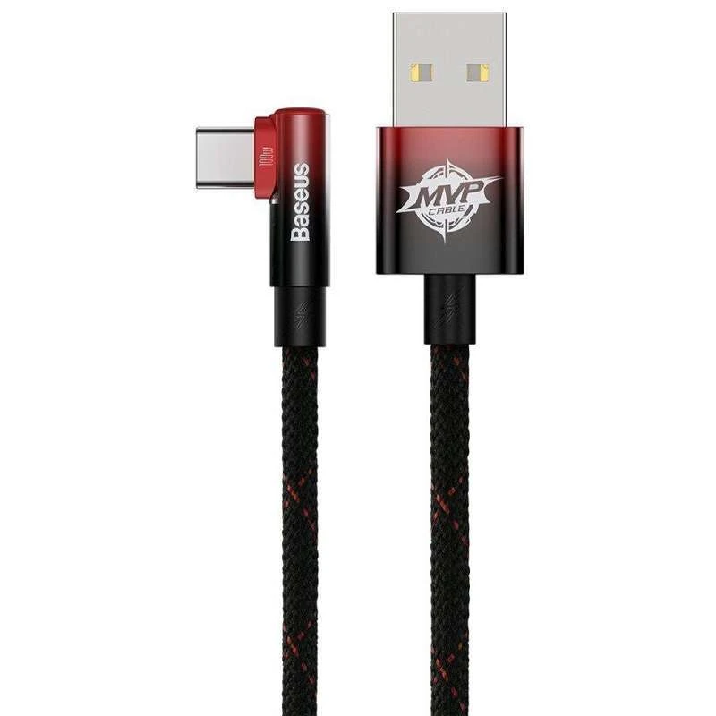 

Дата кабель Baseus MVP 2 Elbow-shaped USB to Type-C 100W (2m) (CAVP000520) (Black / Red)