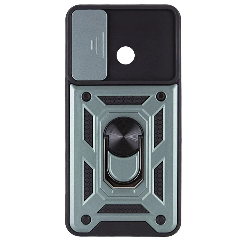 Удароміцний чохол Ummi Camshield Serge Ring (in box) для Xiaomi Redmi 9C – Зелений / Green. Фото 2 з 4