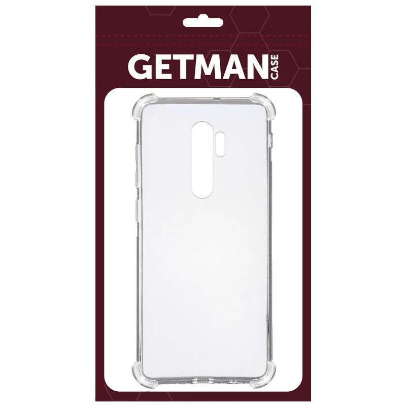 Ультратонкий силиконовый чехол GETMAN с крытыми бортами для Xiaomi Redmi 9 – Бесцветный (прозрачный). Фото 2 из 3