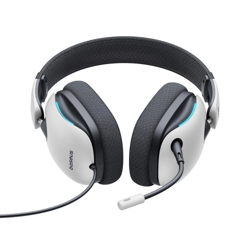 Накладні навушники Baseus OS GoPlay 1+ Max Gaming (USB-A/2m) (A00181003213-00) – Moon White. Фото 2 з 8